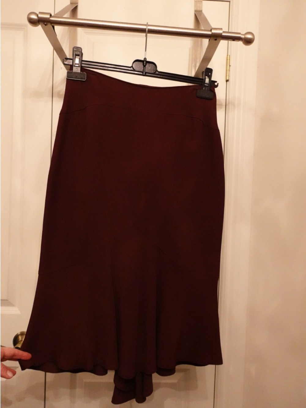 Vintage Brown Suede Midi Skirt, Size 4